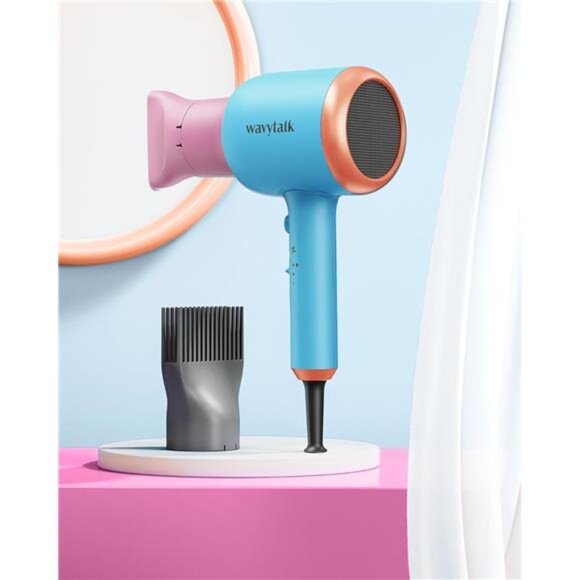 Wavytalk Hair Dryer with Diffuser, Blown Away Ionic Hair Dryer for Curly Hair - Picture 6 of 7